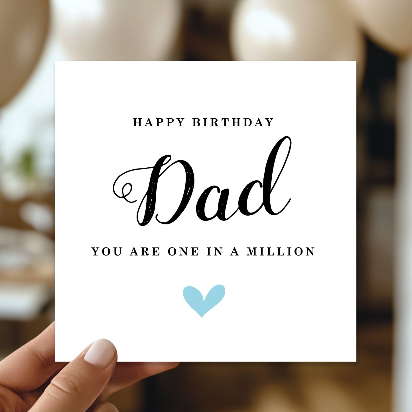 Happy Birthday Dad Card You Are One In A Million Card For Dad