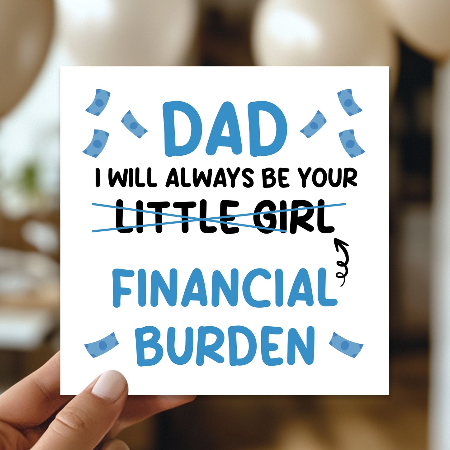 Funny Joke Card For Dad For Fathers Day From Daughter
