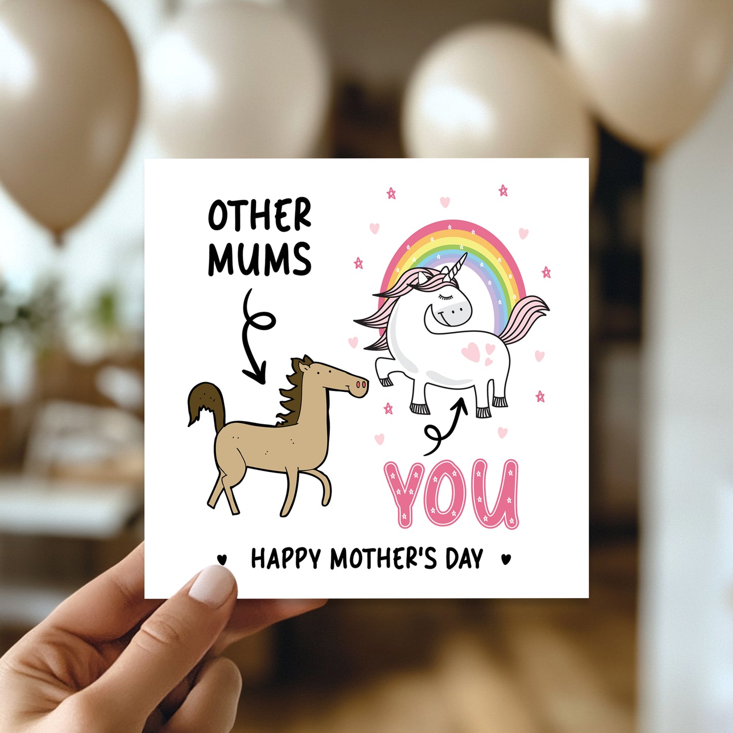 Funny Card For Mum Thank You Card For Mum Unicorn Card