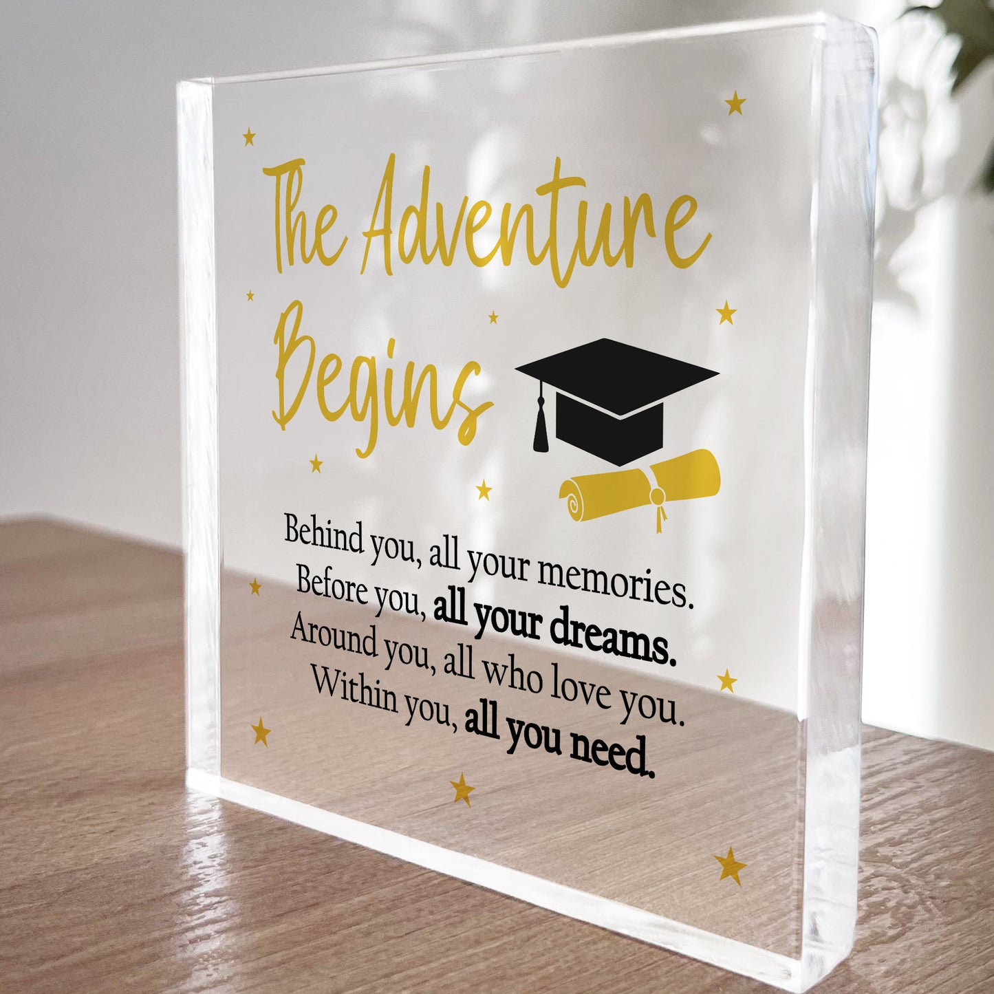 Congratulations Gift For Graduation The Adventure Begins Plaque