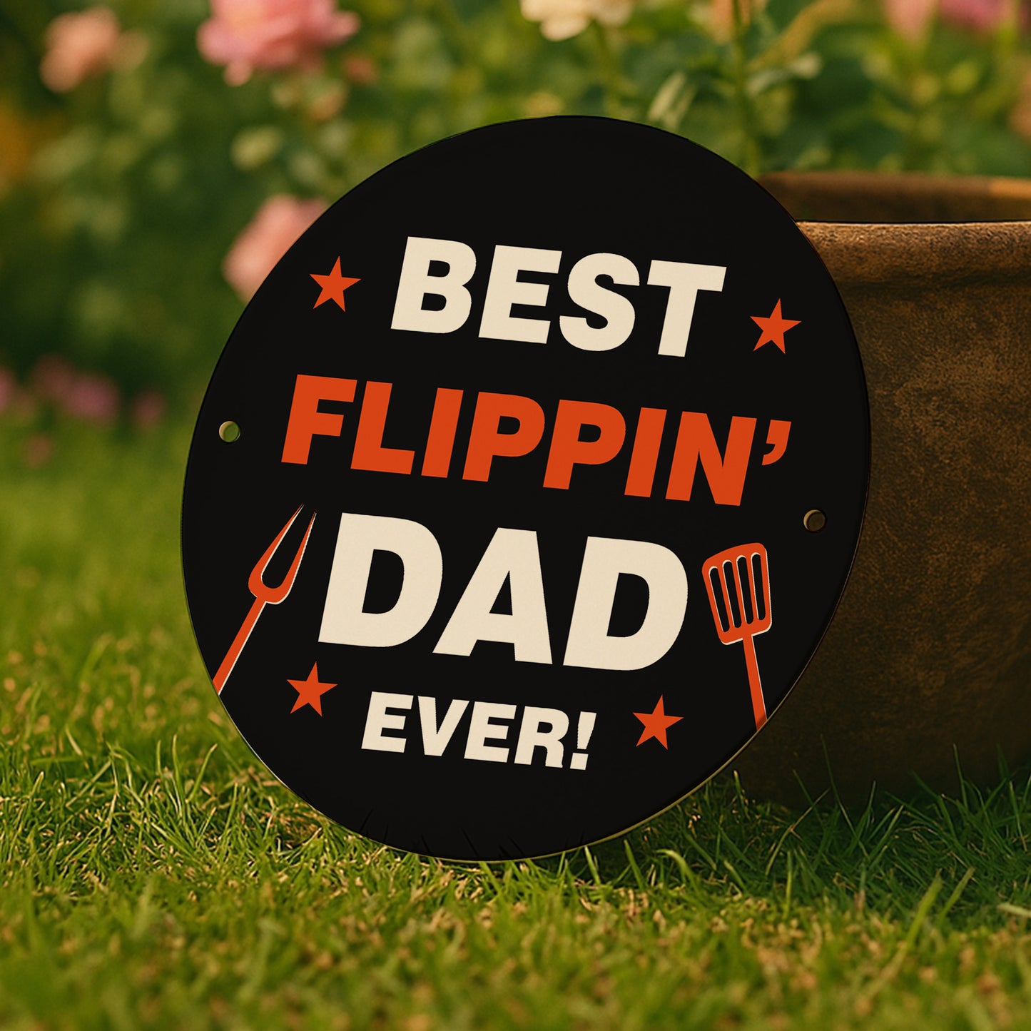 Fathers Day Gift For Dad Best Flippin Dad BBQ Sign Man Cave Sign