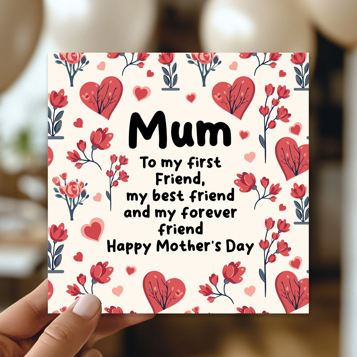 Mothers Day Card For Best Friend Card Mum Card With Envelope