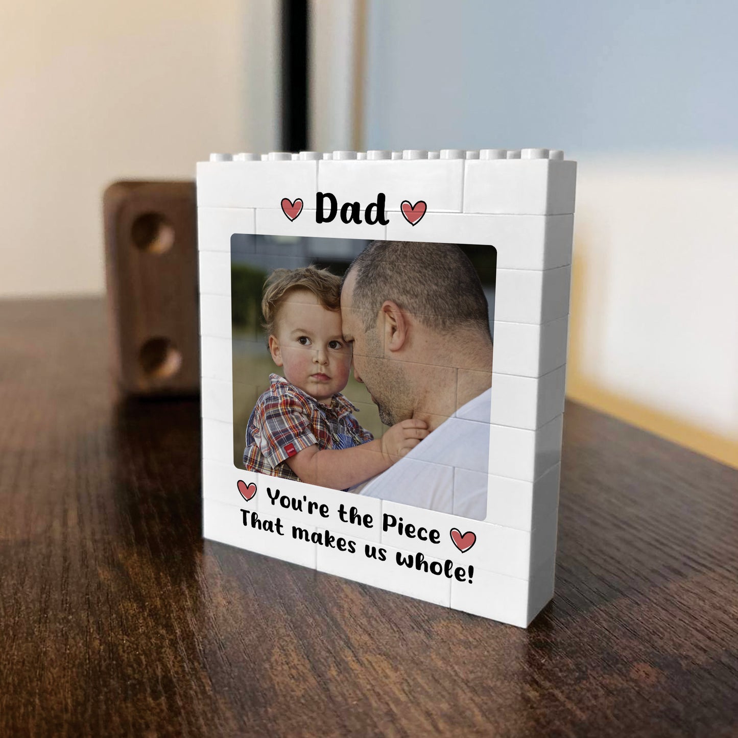 Personalised Brick Photo Block Gift for Dad For Fathers Day