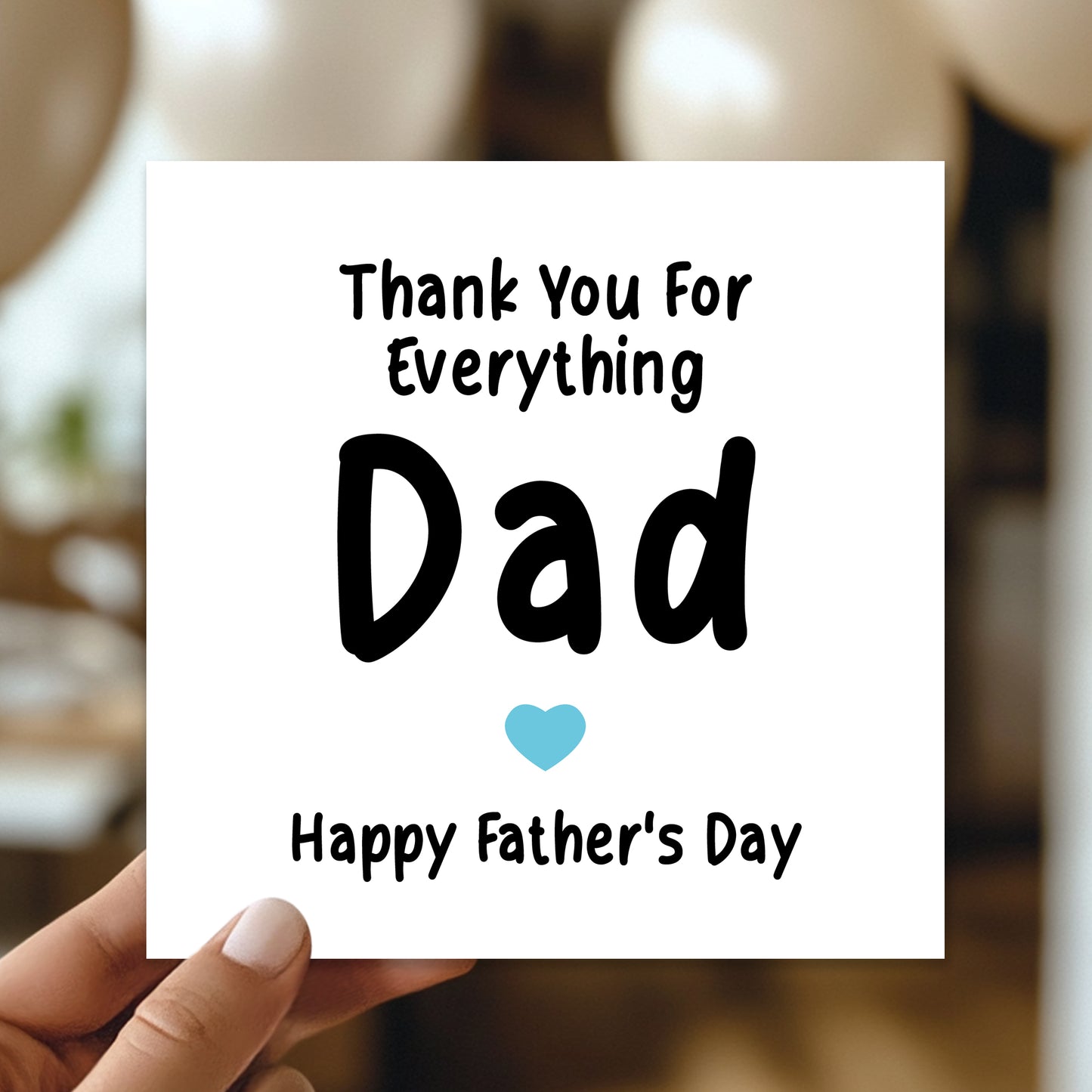 Fathers Day Card For Dad With Kraft Envelope Thank You Card