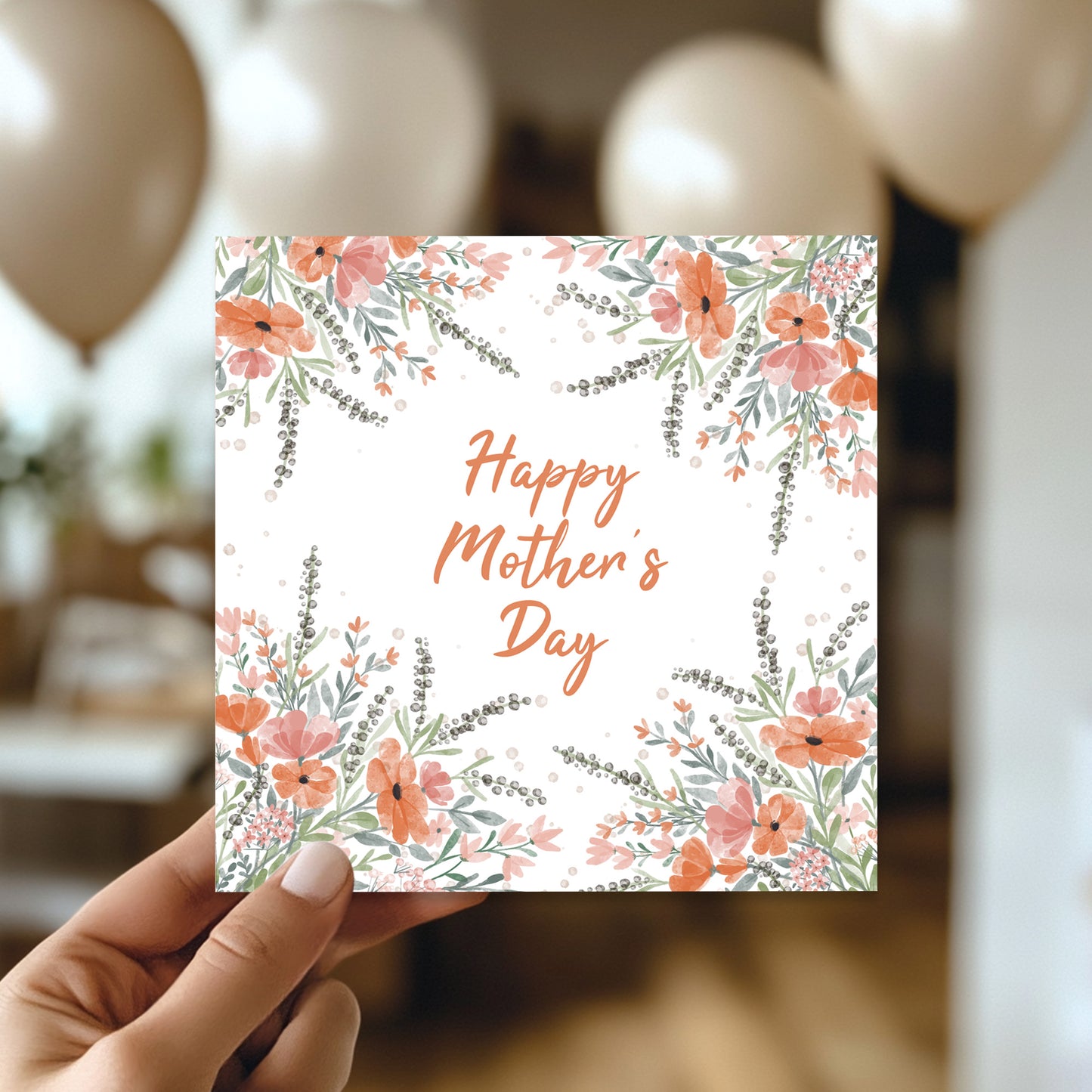 Mothers Day Cards for Mum Pastel Mother's Day Card Floral