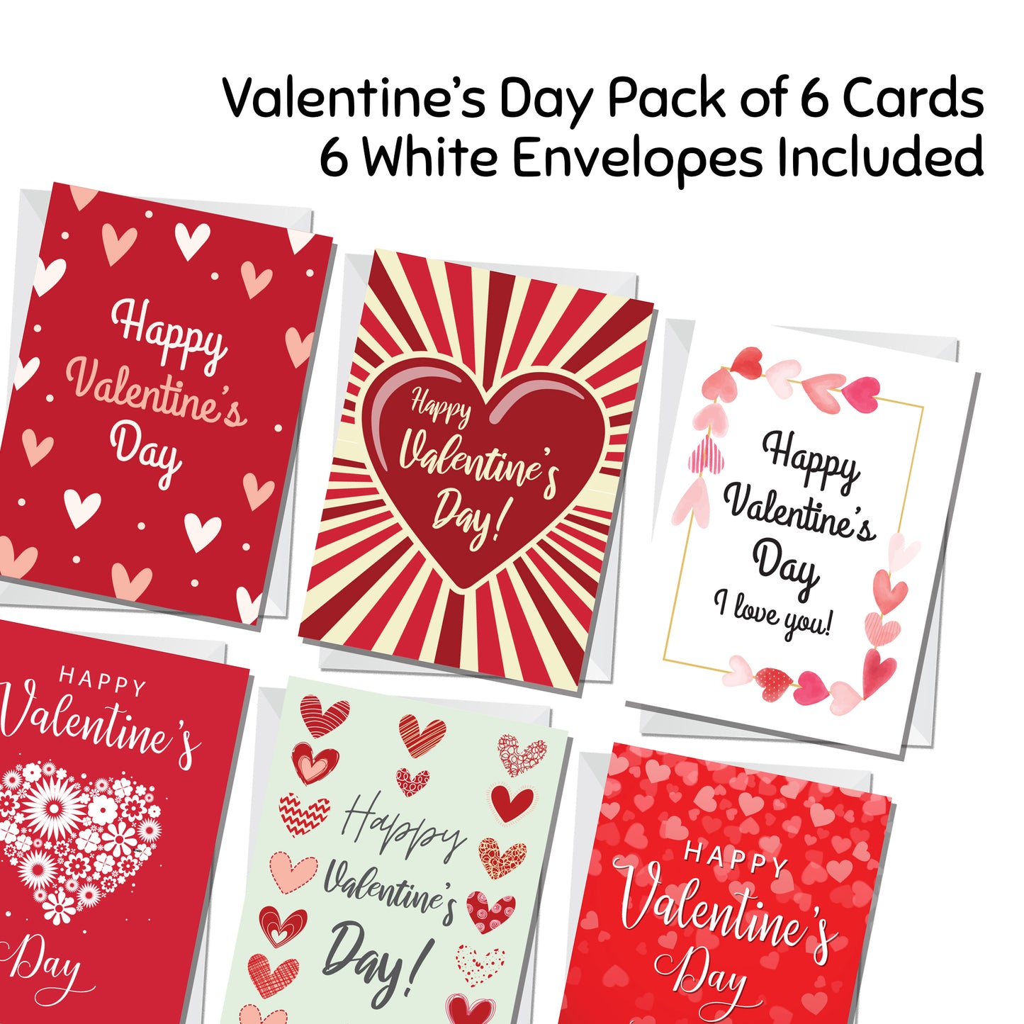 Valentines Day Cards Pack Of 6 Valentines Cards For Boyfriend