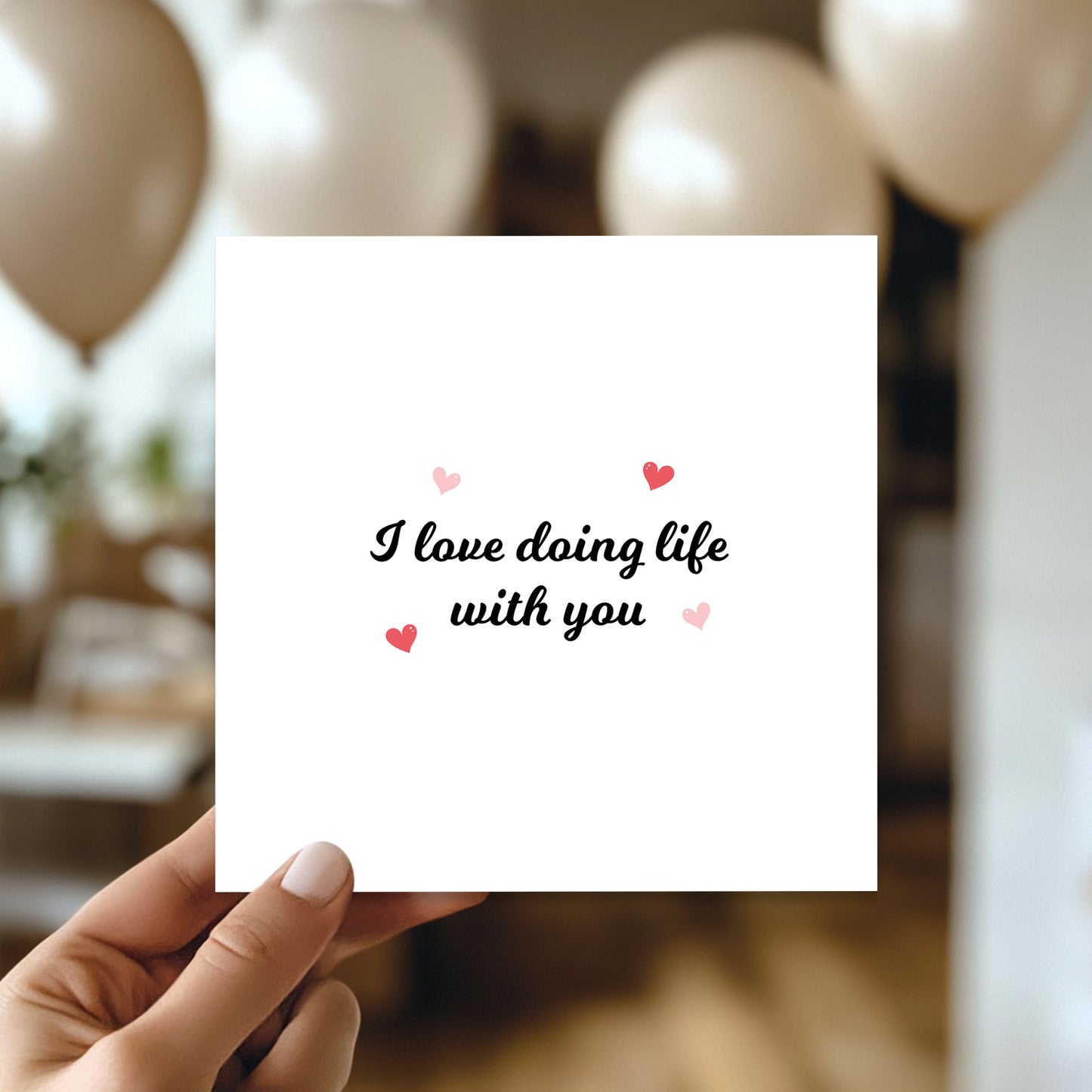 Valentines Day Card, Card For Boyfriend, I Love Doing Life