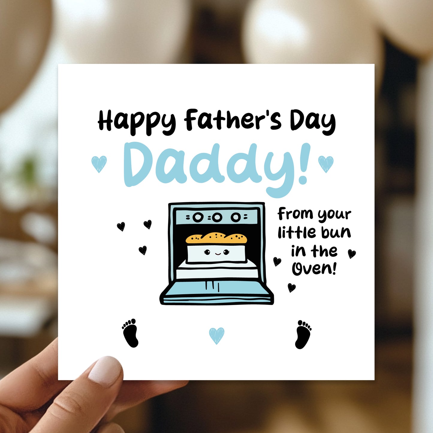 Happy 1st Fathers Day Card From Baby Bump The Bun In The Oven