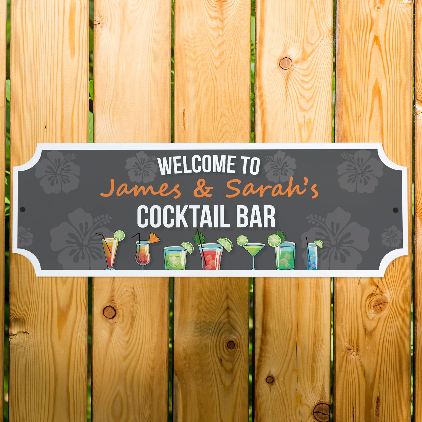 Personalised Cocktail Bar Sign Vintage Home Bar Indoor Outdoor