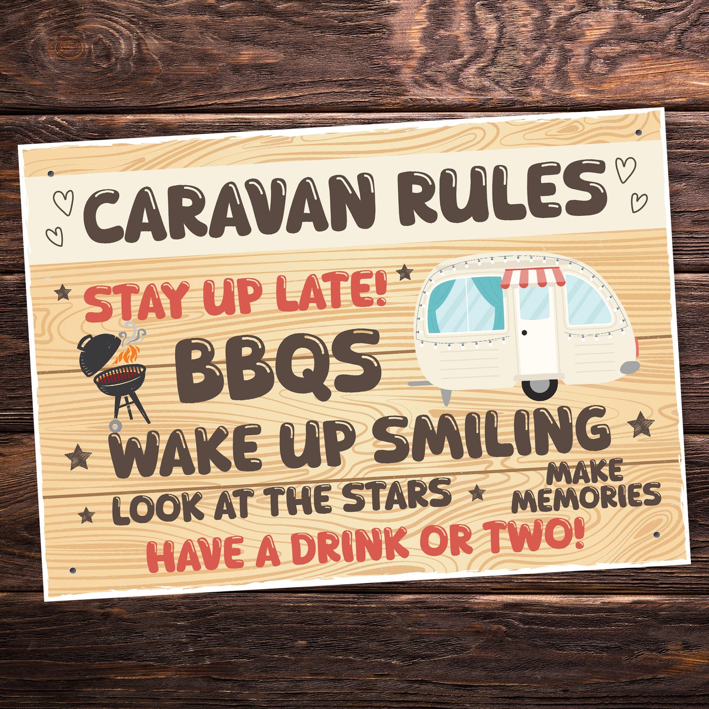 CARAVAN RULES SIGN For Caravan Door Plaque Caravan Sign For Home