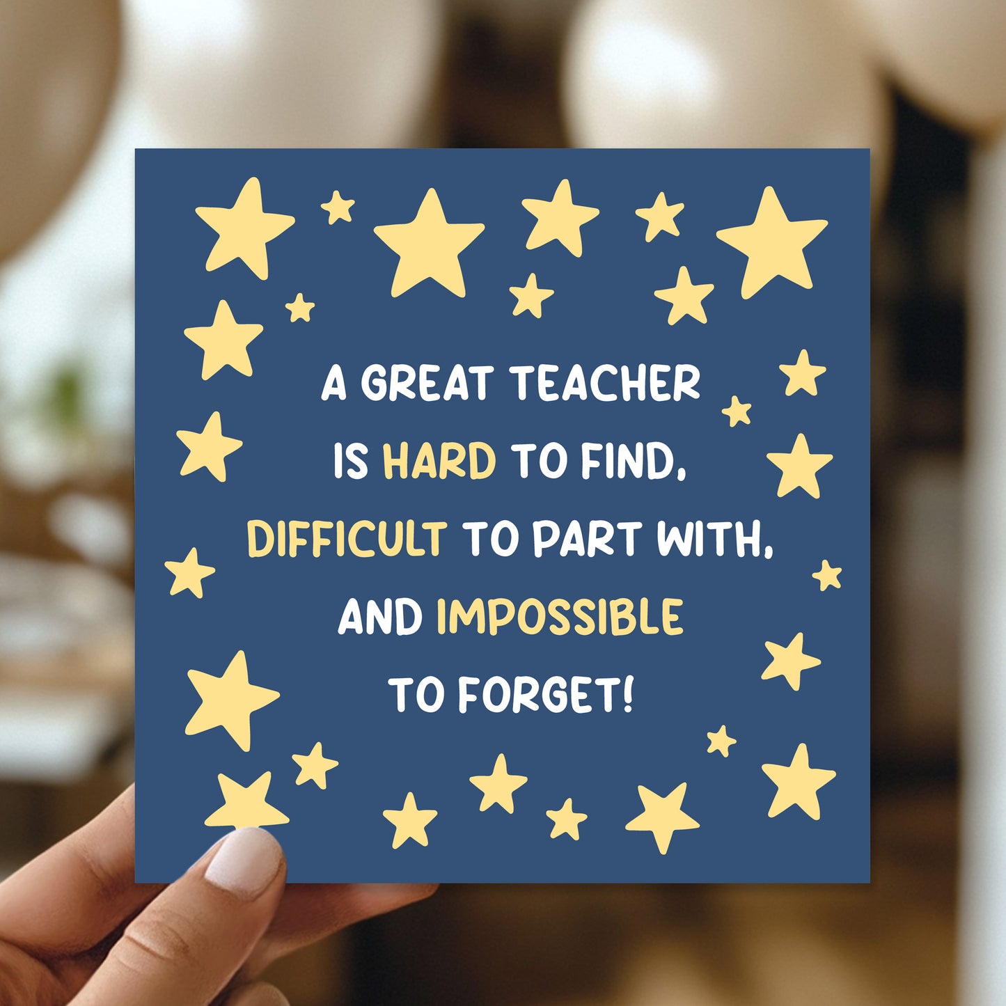 Teacher Appreciation Card Thank You Cards For School Nursery