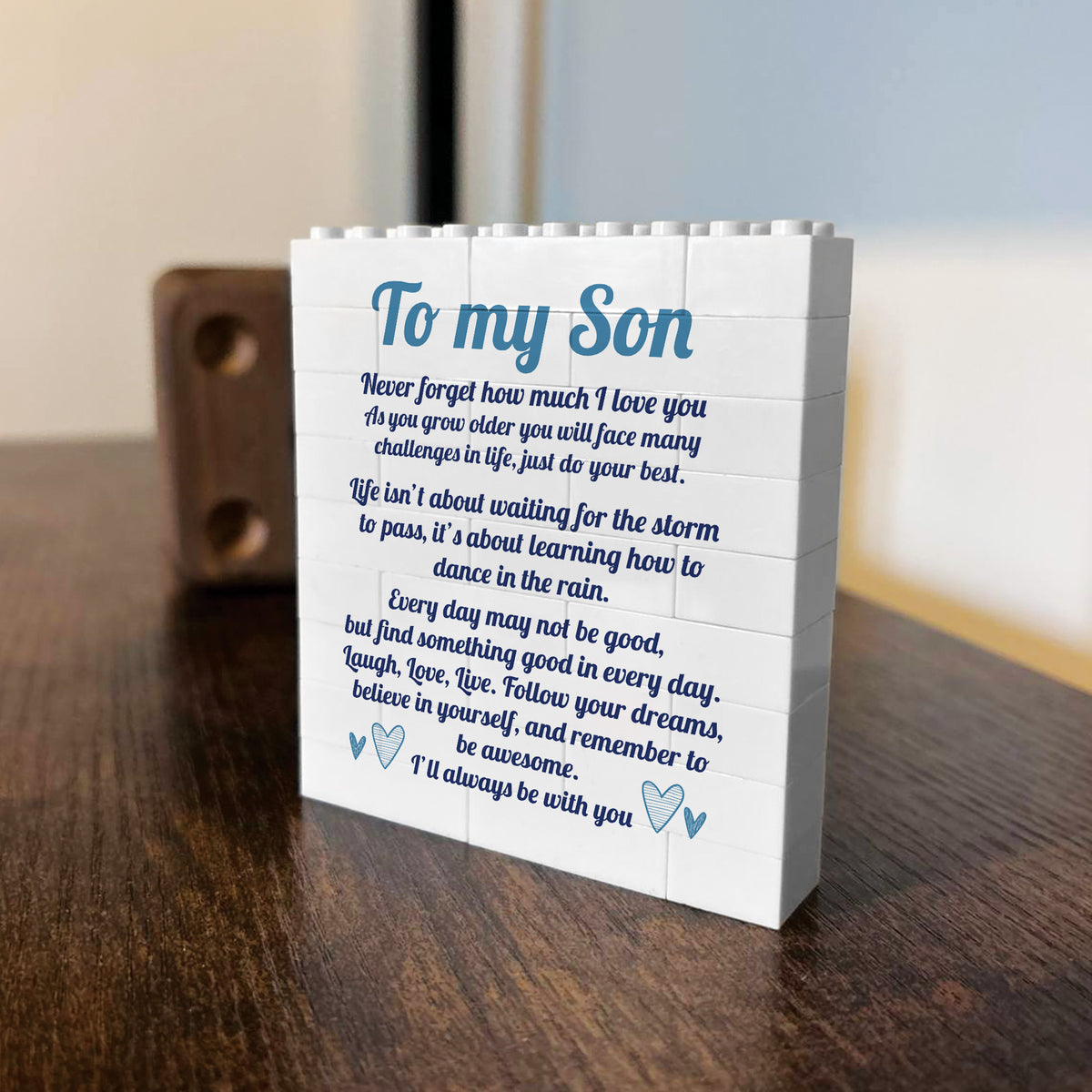 My Son Sentimental Gift Poem Building Block Son Gift From Mum