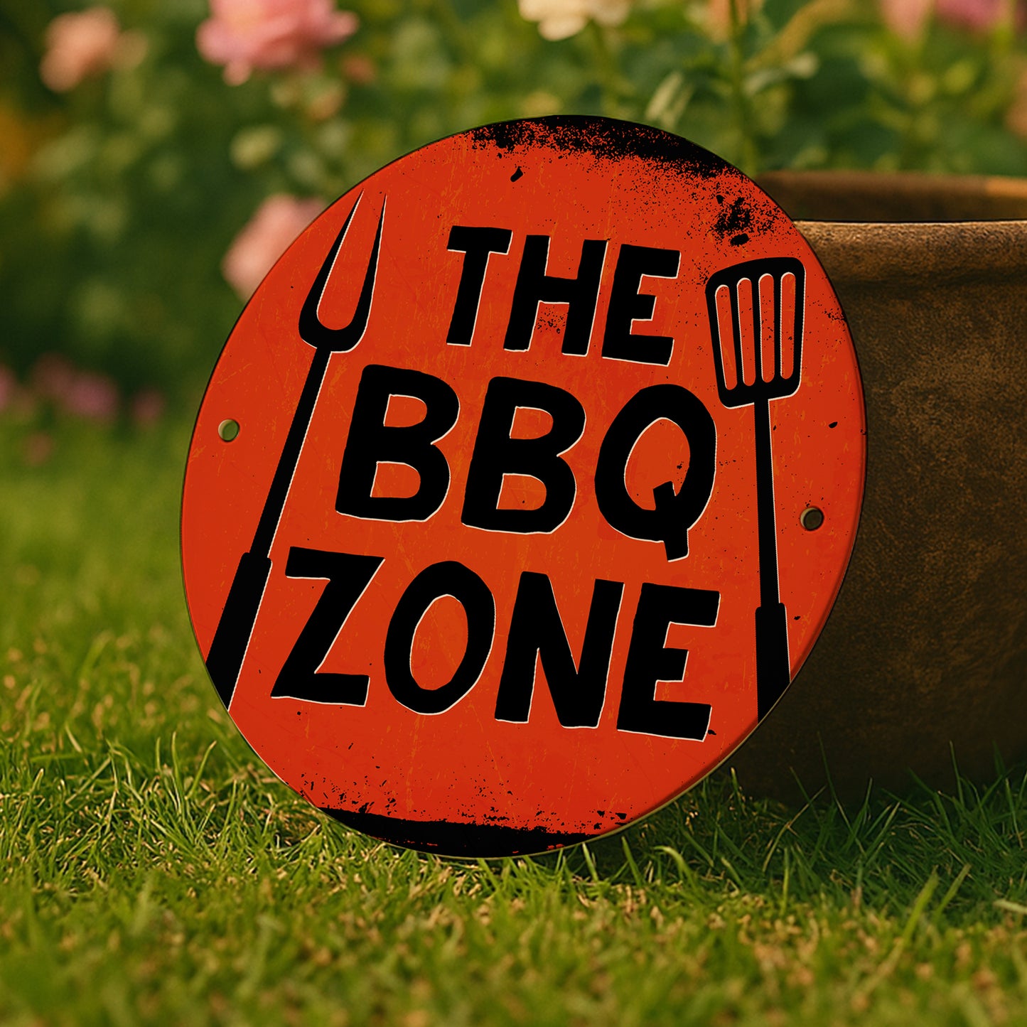 BBQ Sign For Garden Acrylic THE BBQ ZONE Sign For Home Outside