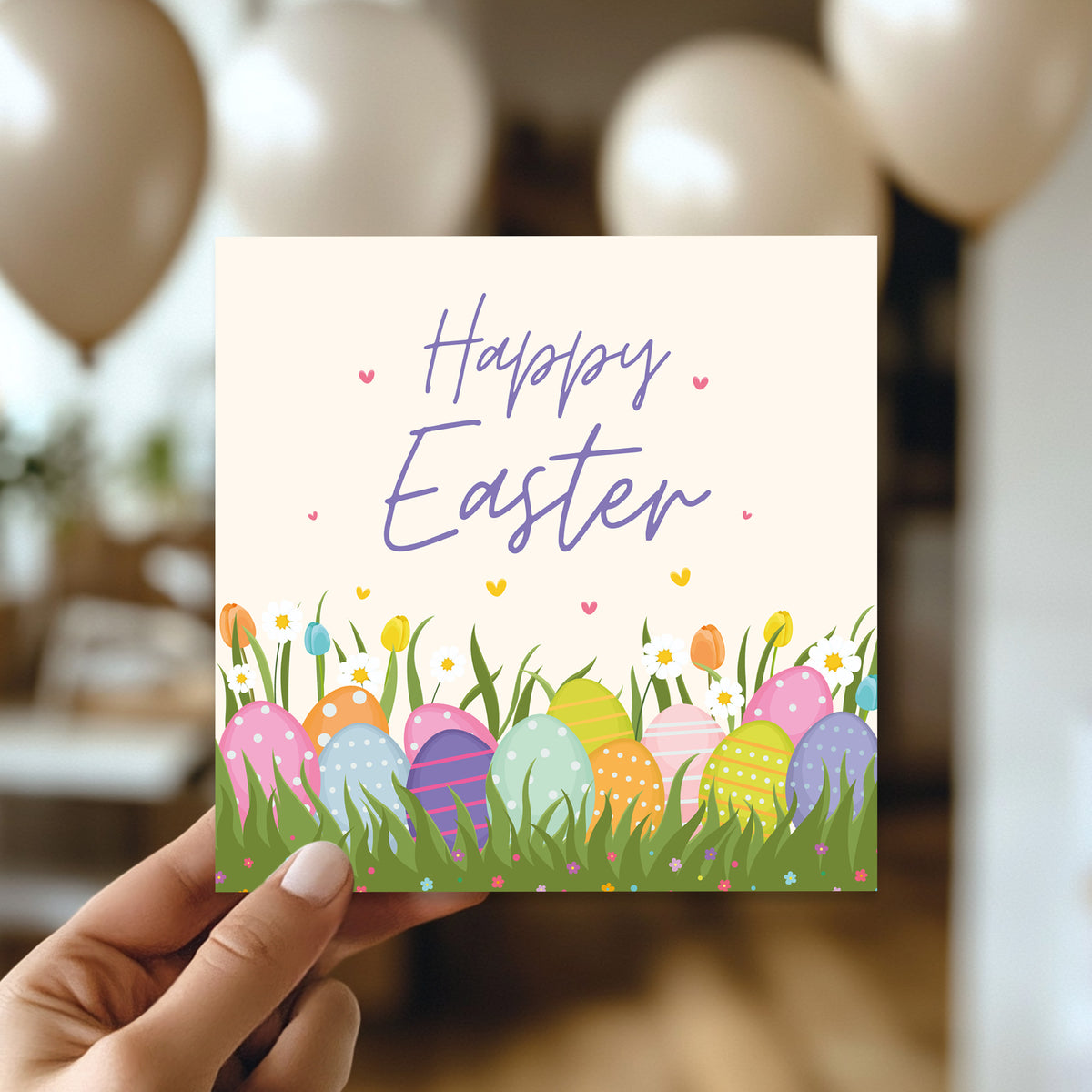 Easter Card, Pastel Easter Card, Card For Easter, Easter Wishes