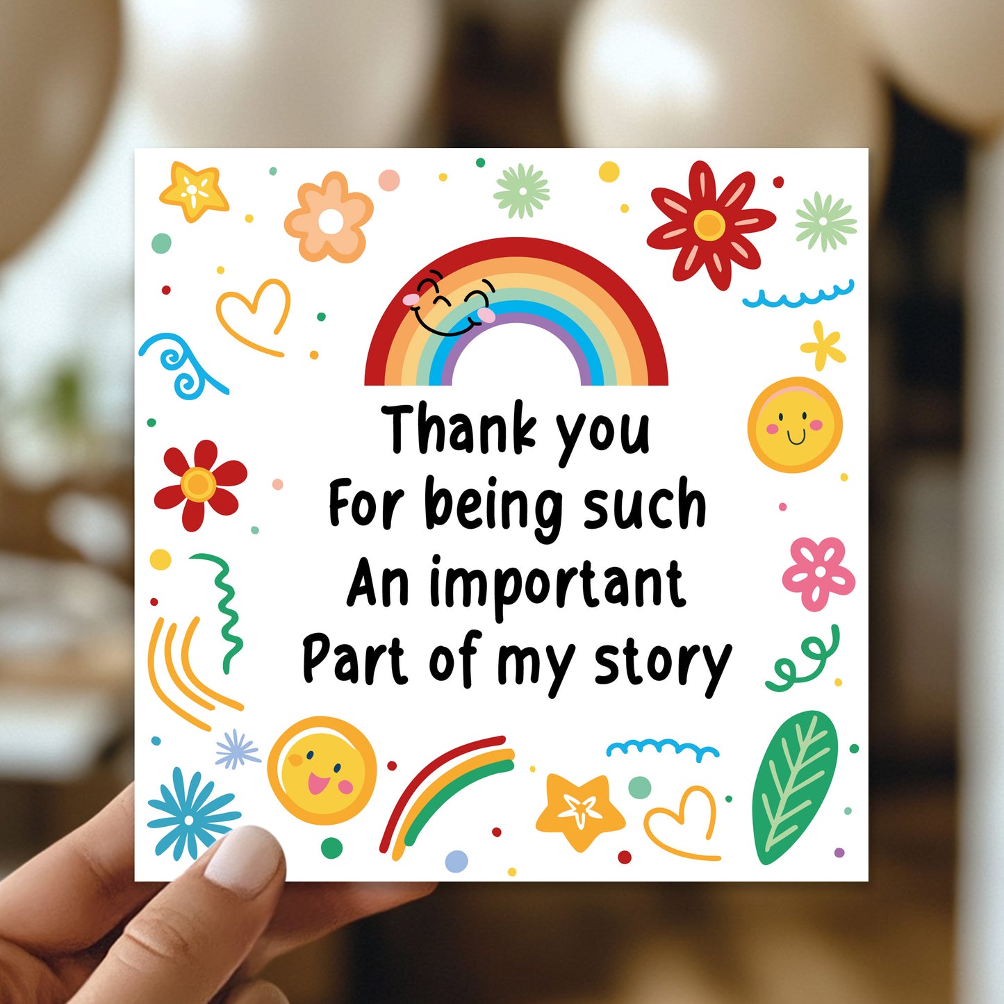 Teacher Thank You Card End of School Term Appreciation Card
