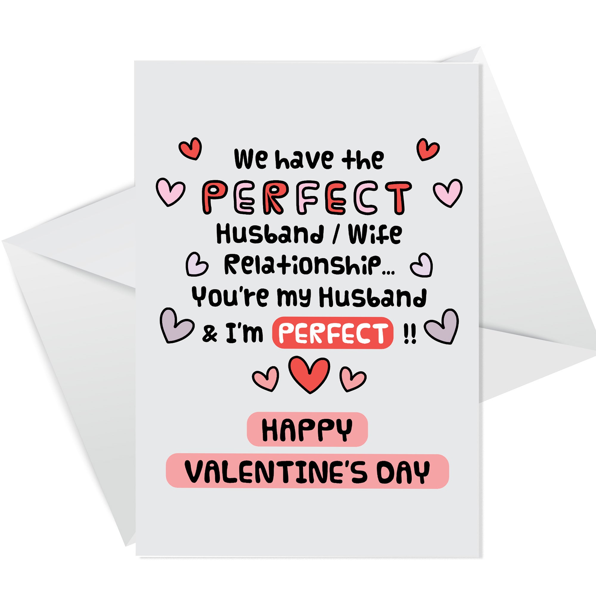 Funny Valentine's Day Card For Husband Joke Valentines Cards – Red ...