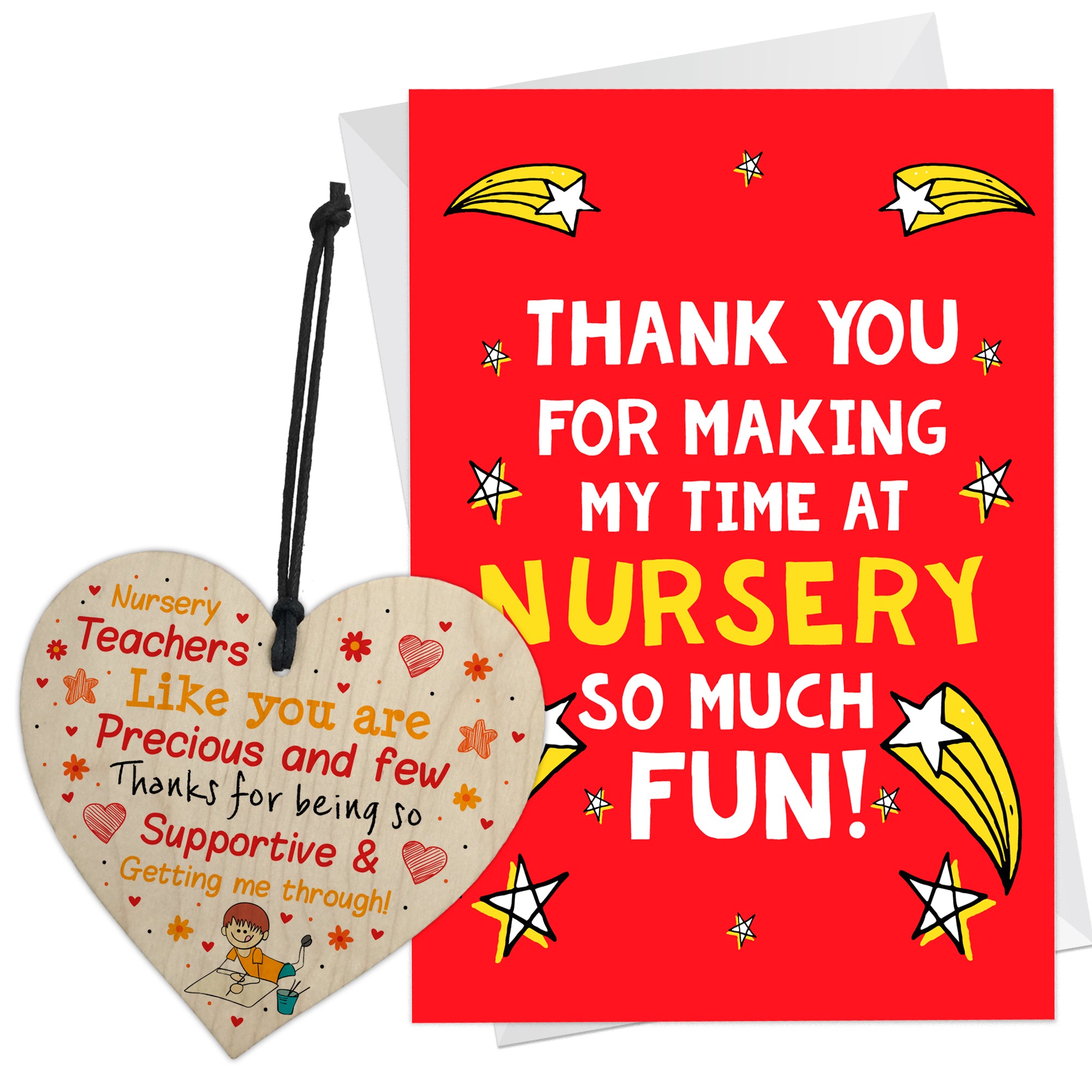 Thank You Card For Nursery Teacher Appreciation Gift For Teacher – Red ...