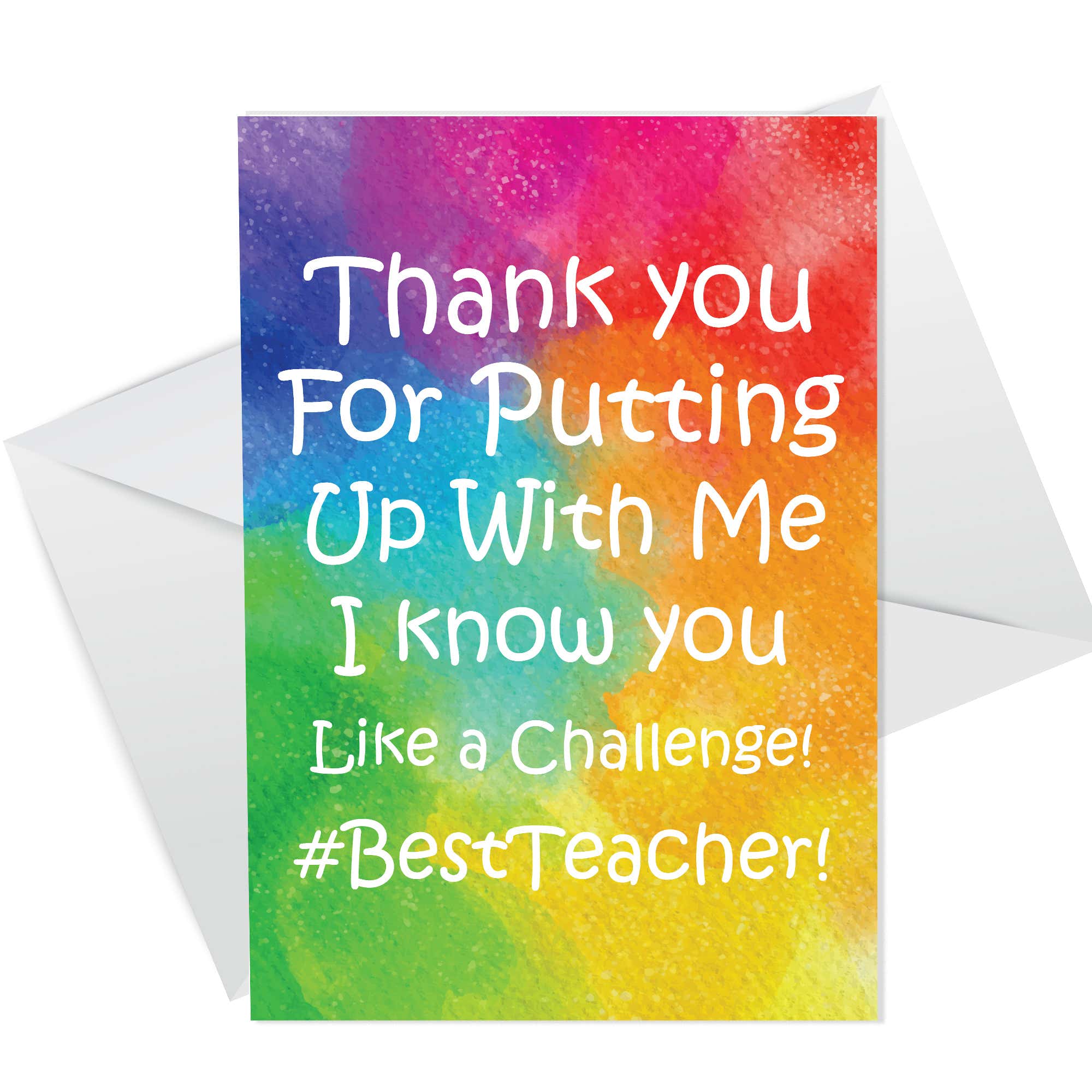 Teacher Thank You Card Funny Leaving School Nursery Preschool – Red ...