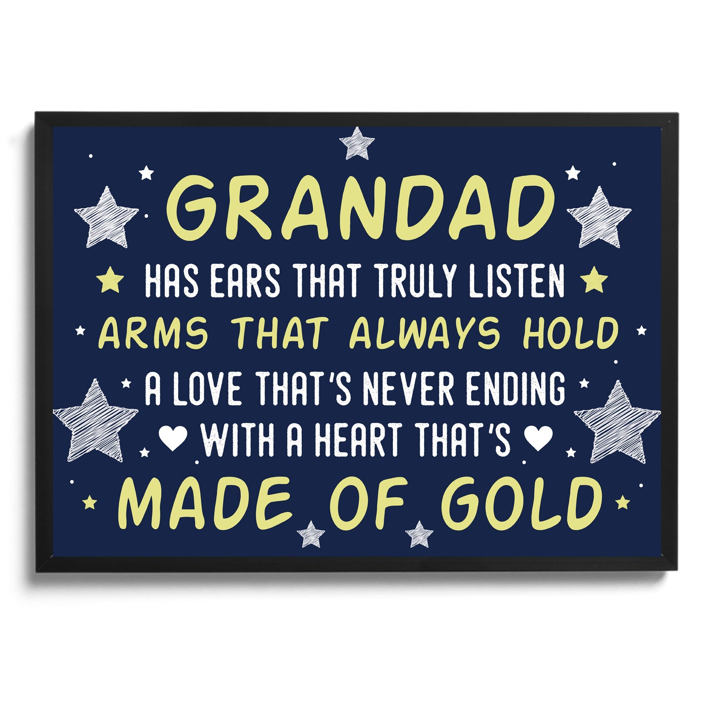 Grandparent Gifts For Grandad Framed Print Grandad Birthday Gift
