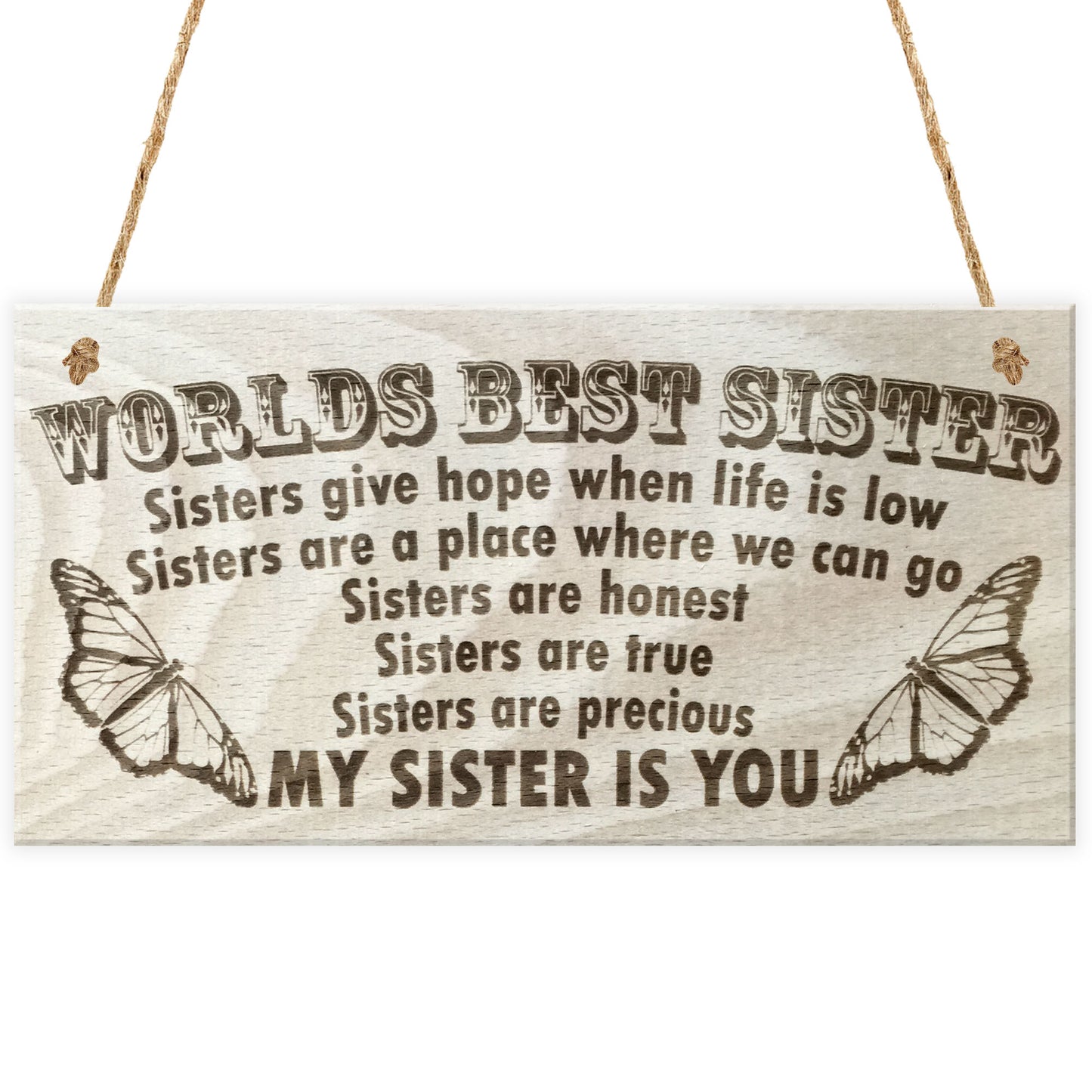 My Sister Is You Plaque Worlds Best Sister Sign Present Gift