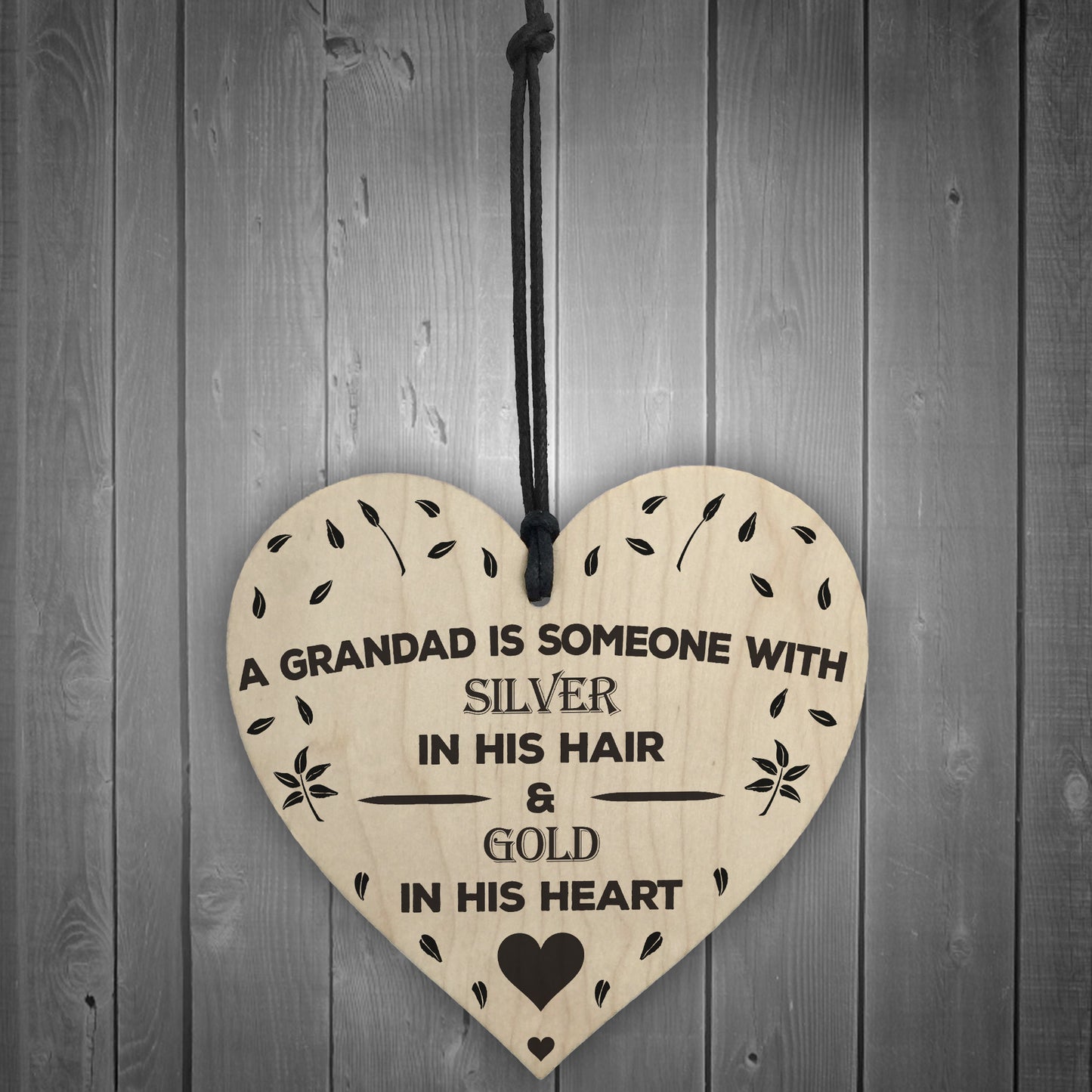 Gift For Grandad, Father Day Gift For Grandad, Golden Heart