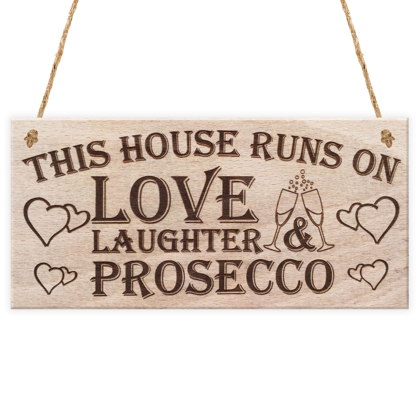 Love Prosecco Home Decor Funny Poem Hanging Wooden Plaque Gift