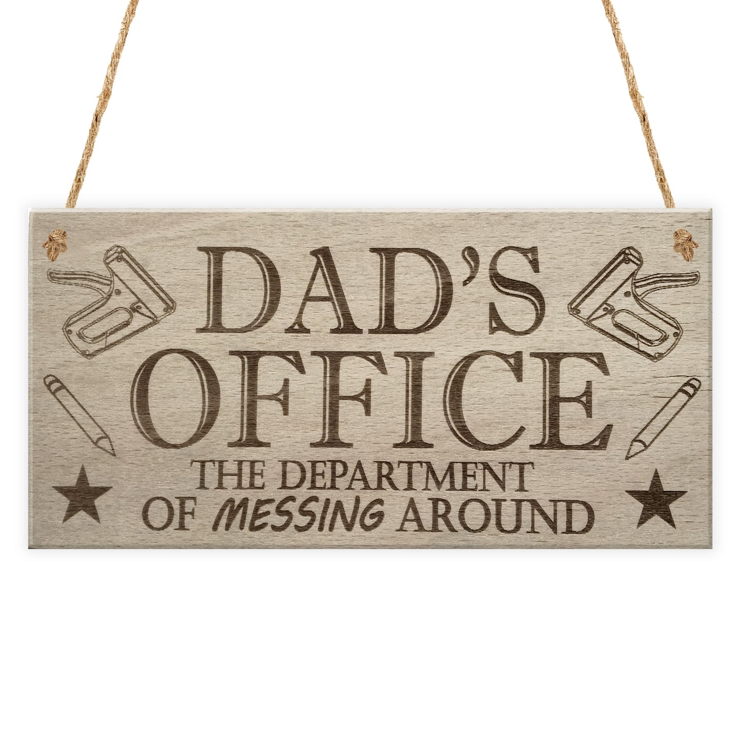 Dad's Office Funny Novelty Father's Day Man Cave Hanging Plaque