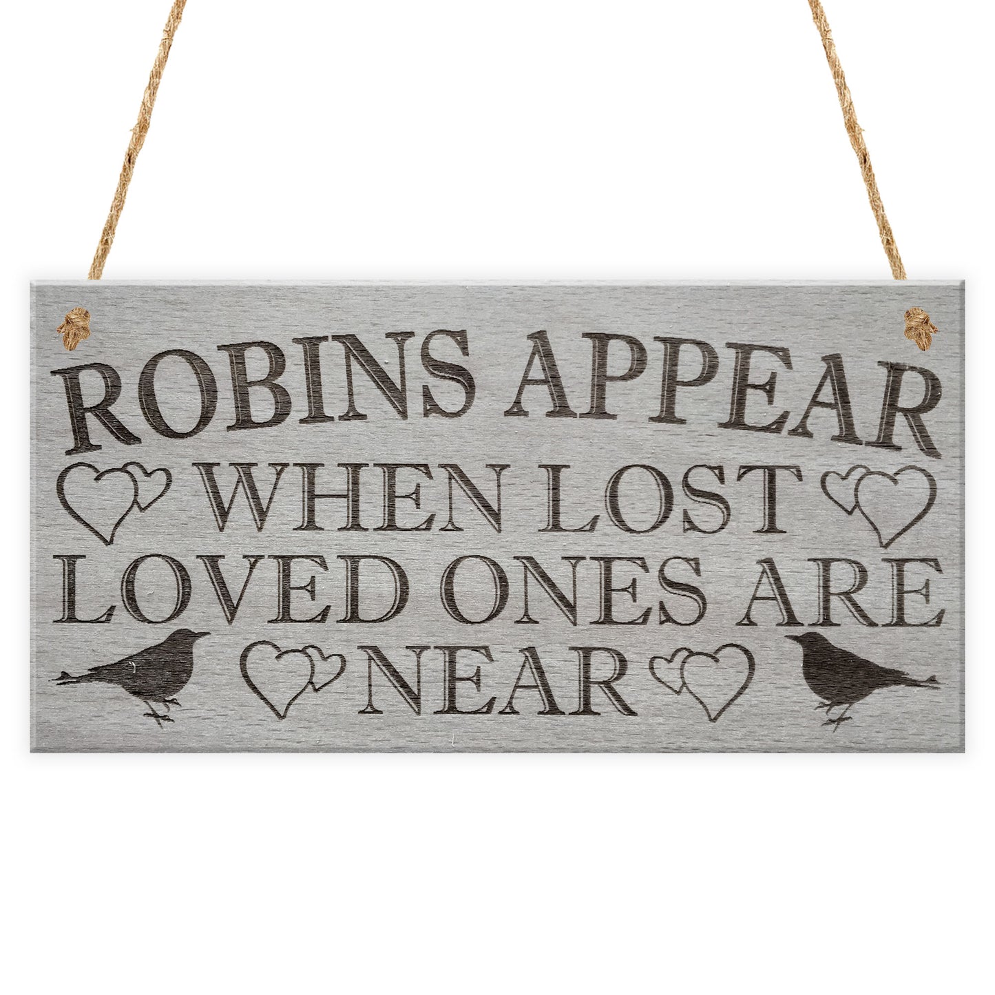 Robins Appear Memorial Love Home Gift Friend Hanging Plaque