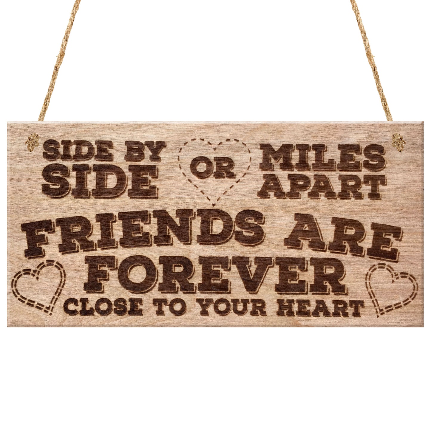 Friends Are Forever Love Friendship Gift Hanging Wooden Plaque