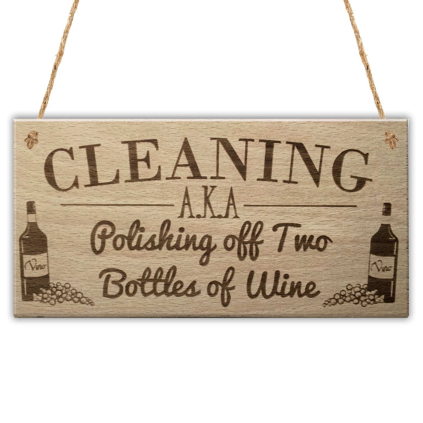 Cleaning Wine Alcohol Funny Friendship Gift Home Hanging Plaque