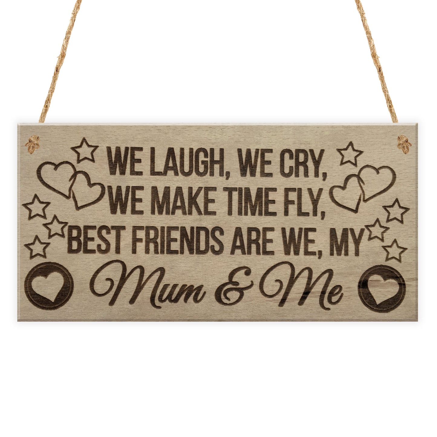 Best Friends Mum & Me Friendship Keepsake Love Hanging Plaque