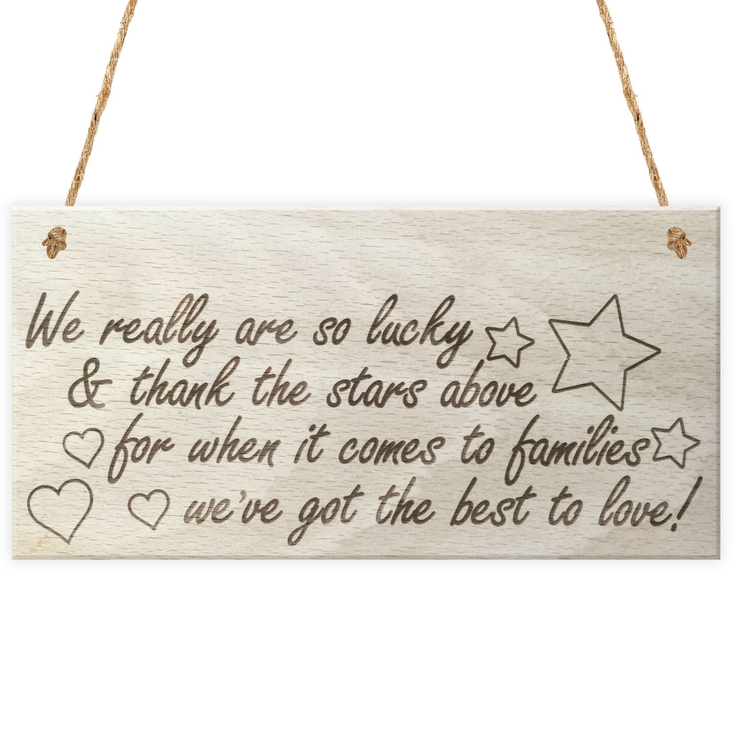 Families Best To Love Family Gift Wooden Hanging Plaque