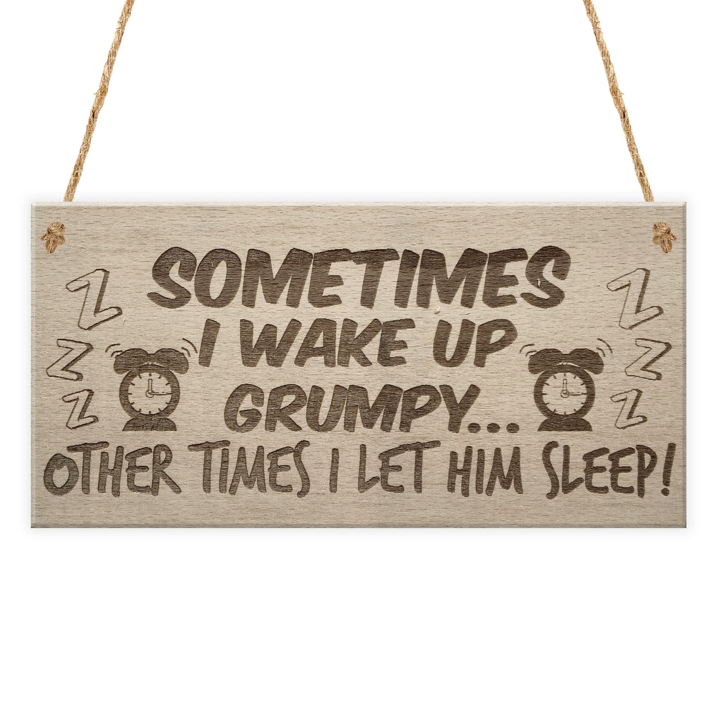 Wake Up Grumpy Funny Father's Day Husband Hanging Plaque