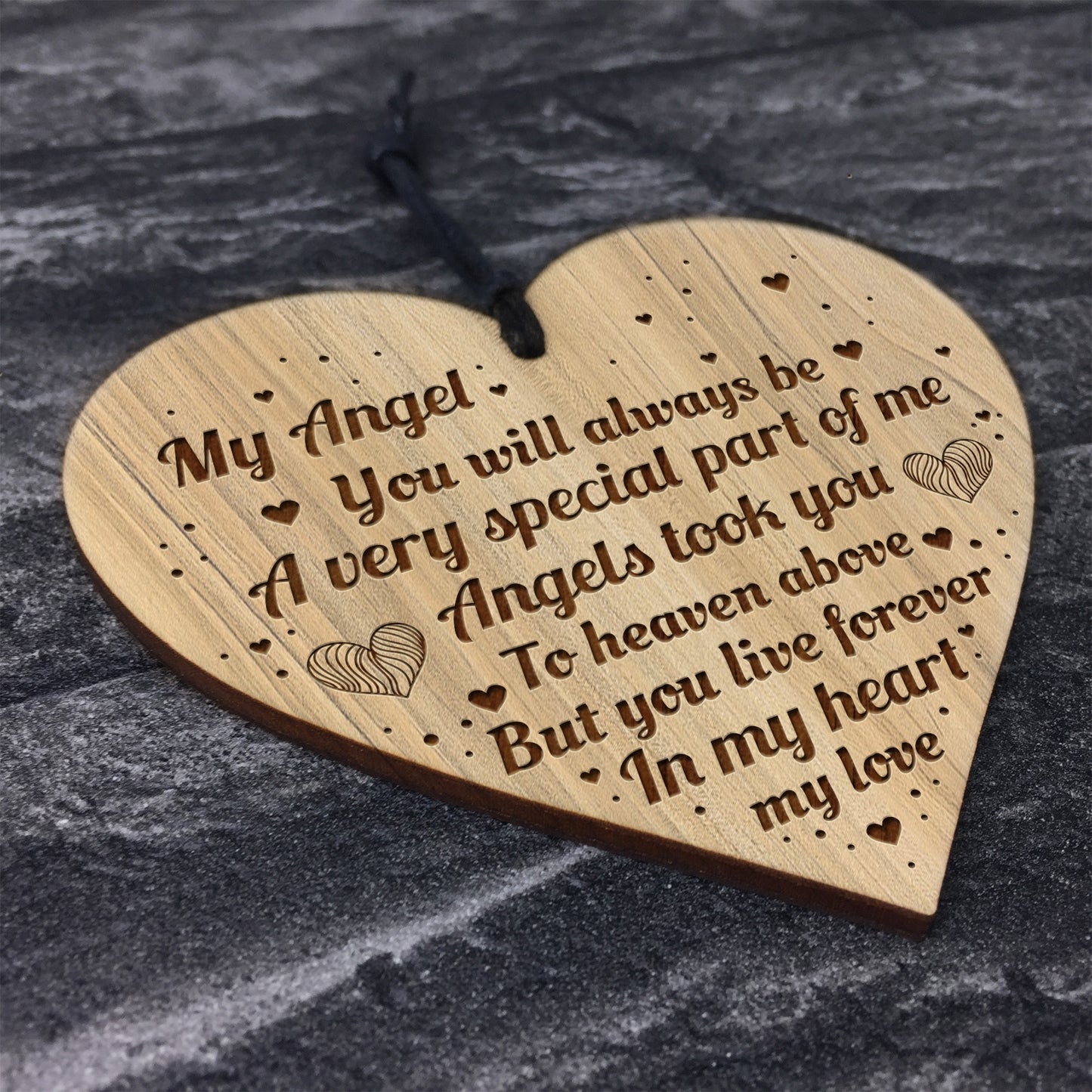 Memorial Plaque For Husband Wife Engraved Hanging Heart