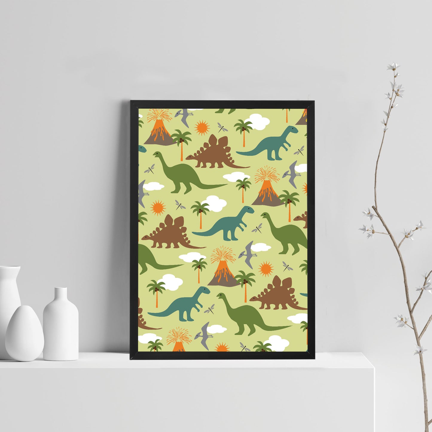 Dinosaur Nursery Print Animal Print Boys Bedroom Wall Art Gift