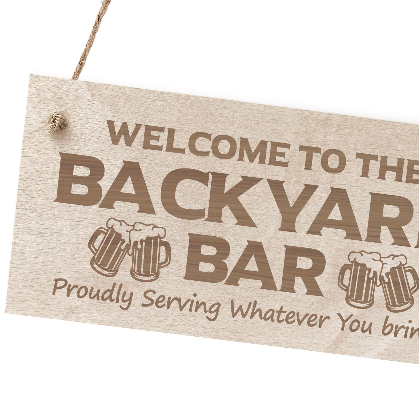 Backyard Bar Sign Wooden Engraved Sign Home Bar Sign Man Cave