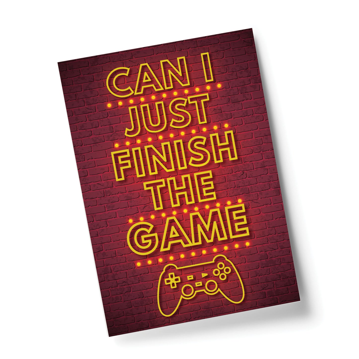 Gaming Neon Red Print Novelty Gaming Gamer Wall Art Poster