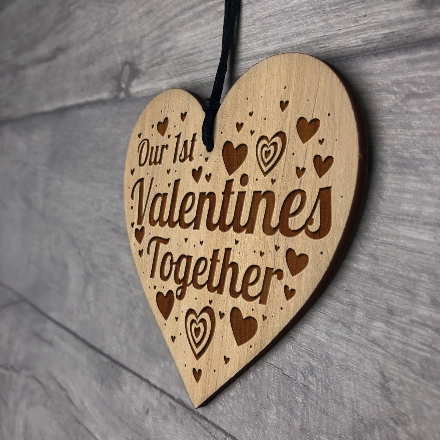 Our 1st Valentines Together Gift Engraved Heart Girlfriend Gifts