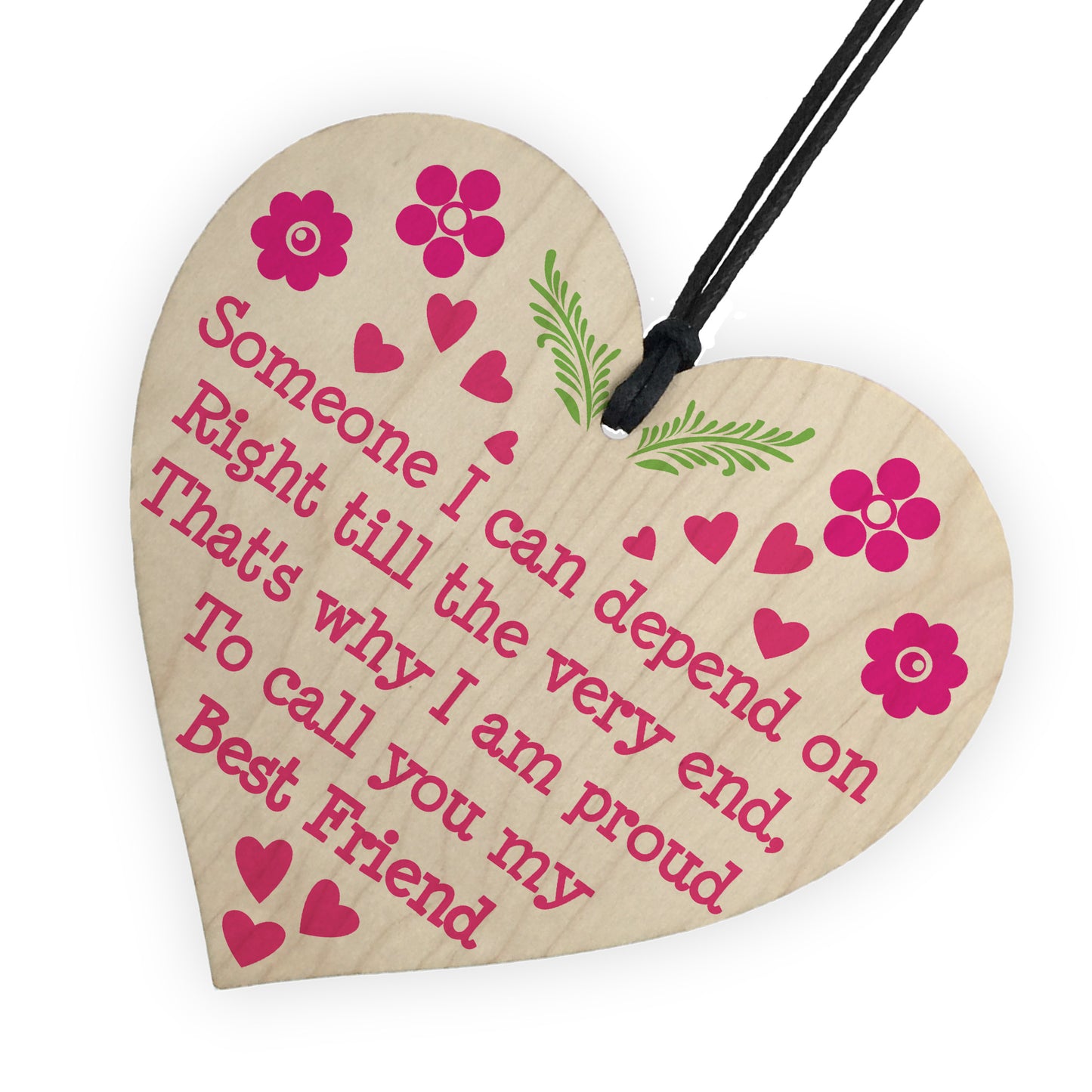 Depend On Best Friend Friendship Home Family Gift Hanging Plaque