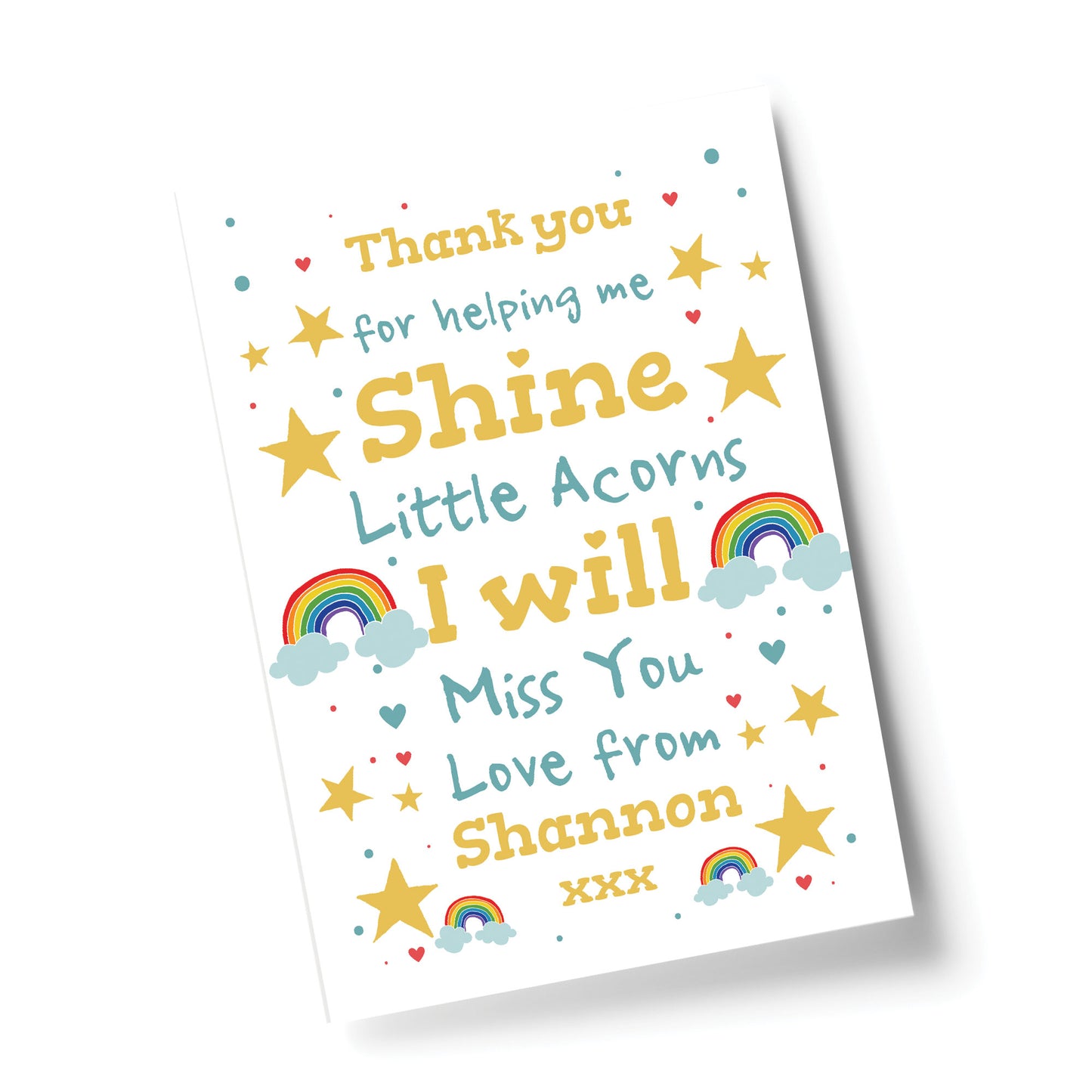 Personalised School Gift Nursery Gift Print Thank You Teacher