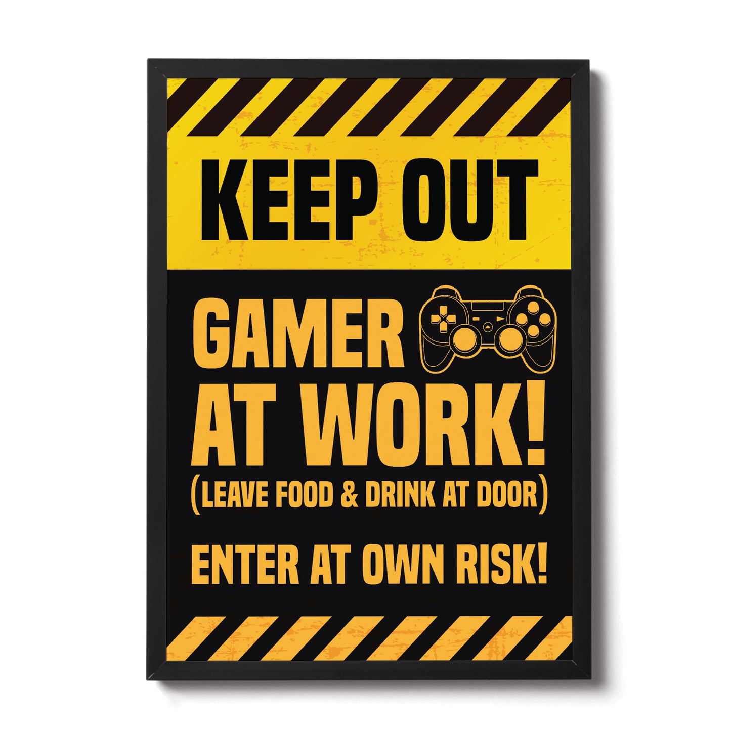 Funny Gaming Print Framed Gaming Poster Man Cave Bedroom Sign