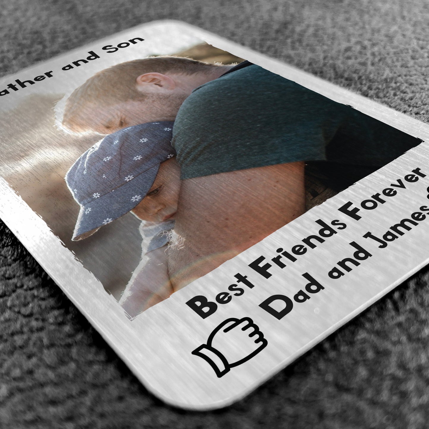 Personalised Fathers Day Gift From Son Photo Card FATHER SON