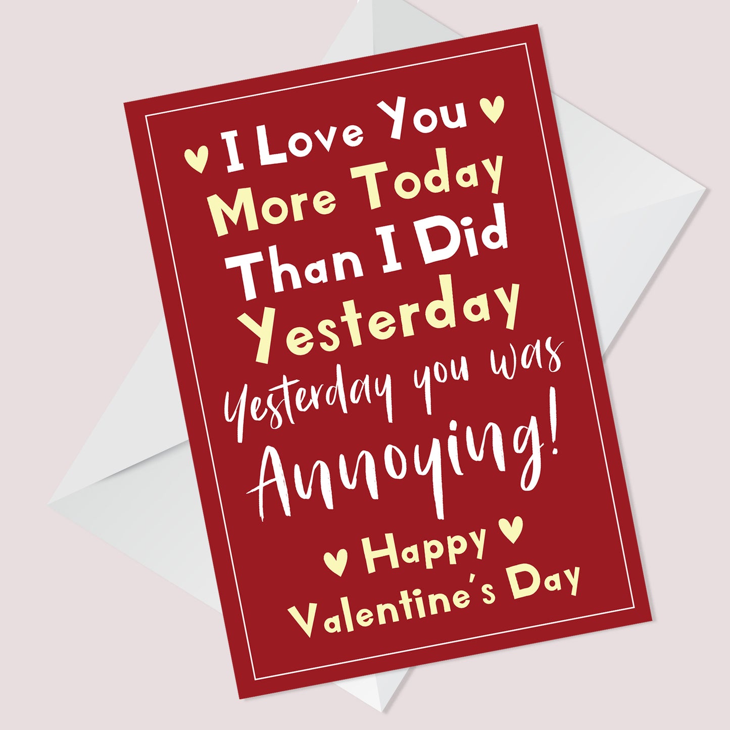 Joke Valentines Day Card For Him Her Funny Valentines Card