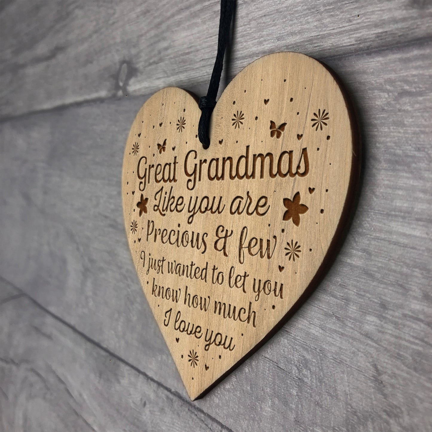Great Grandma Engraved Heart Birthday Christmas Gift For Grandma