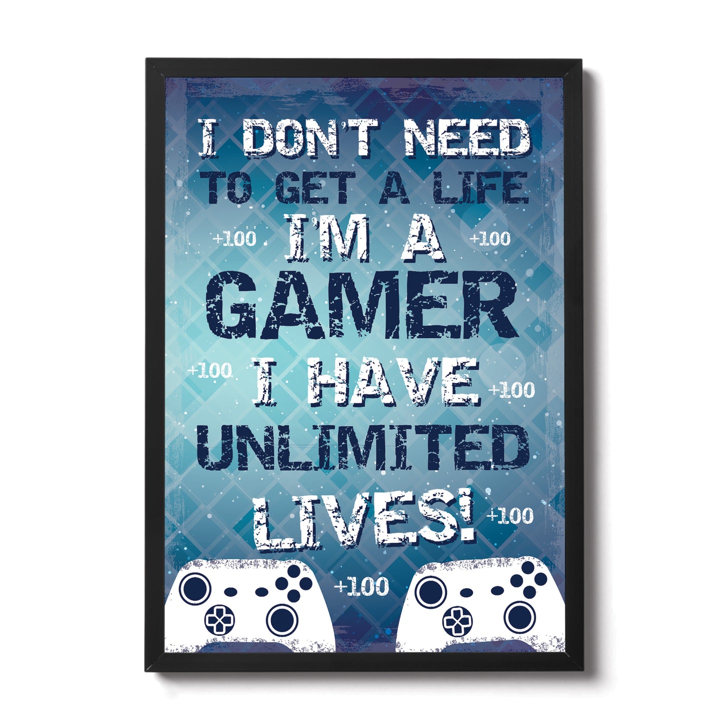 Boys Bedroom Decor Hanging Gaming Print Framed Gamer Gift