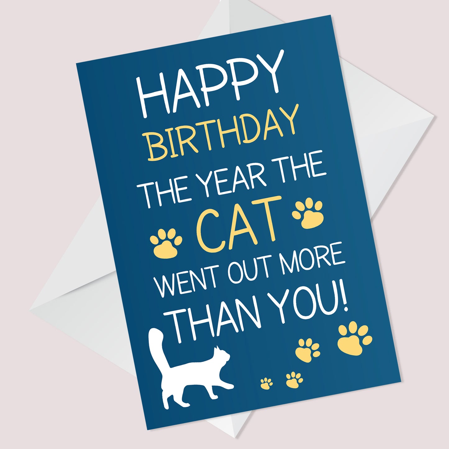 Funny Birthday Card For Mum Dad Brother Sister Lockdown Cat Card