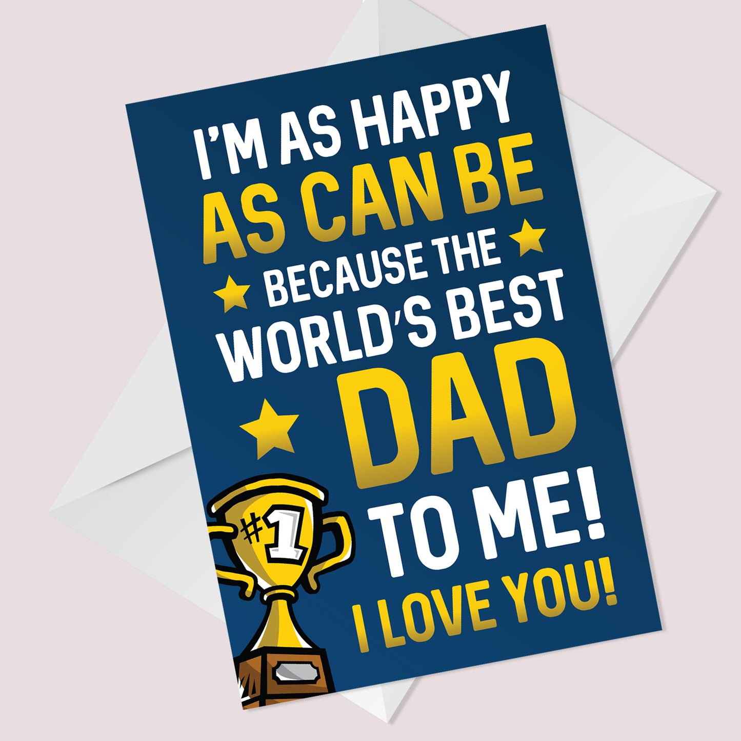 Dad Birthday Fathers Day Card WORLDS BEST DAD Funny Card For Him