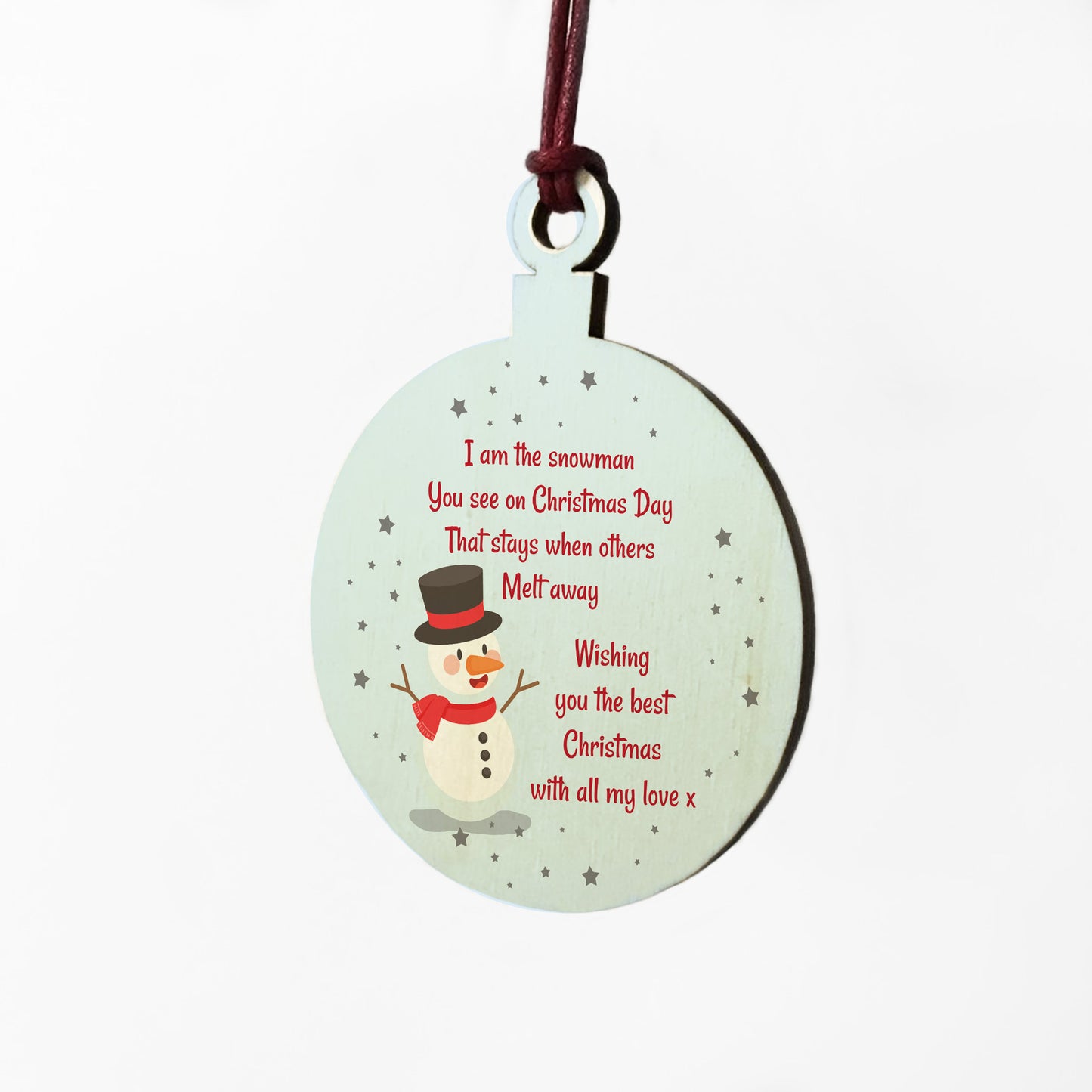 Wishing You The Best Christmas Tree Decoration Gift For Family