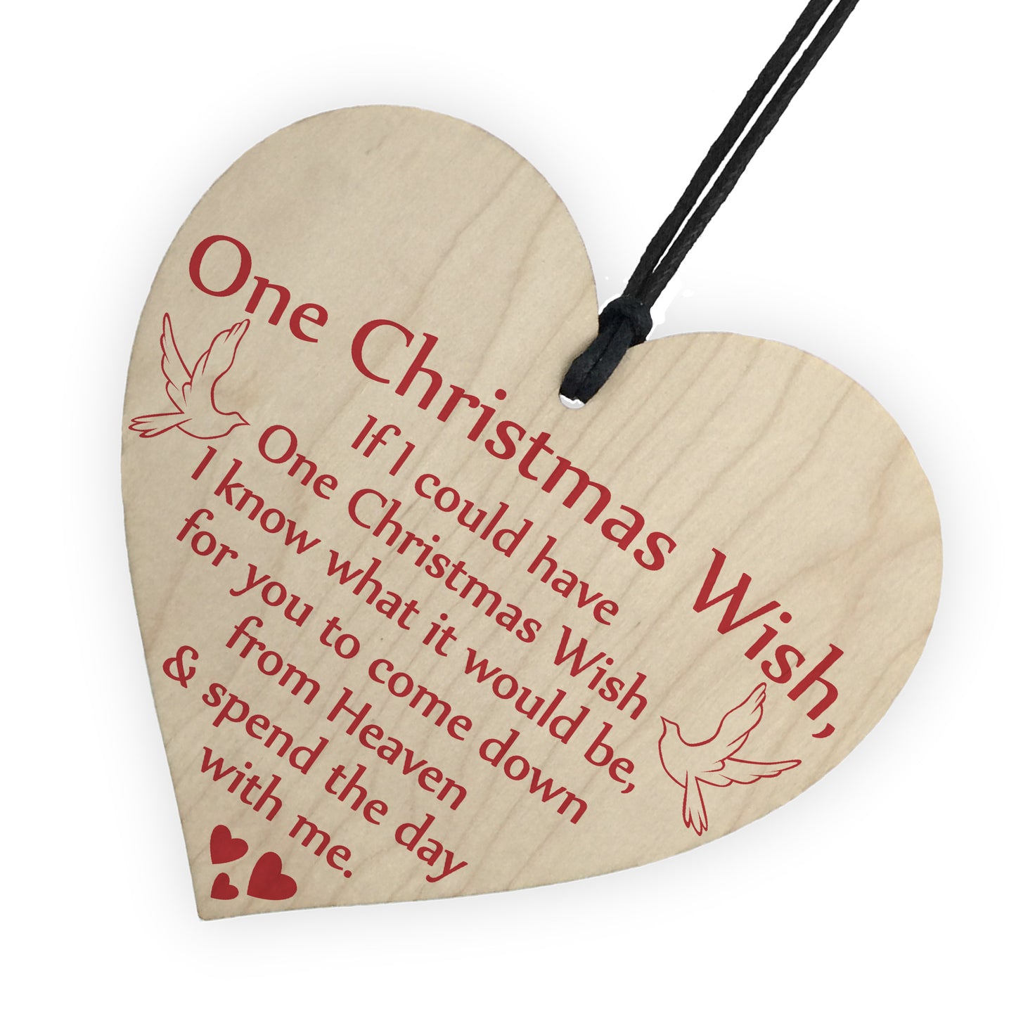 One Christmas Wish Tree Memorial Gift Memory Hanging Plaque
