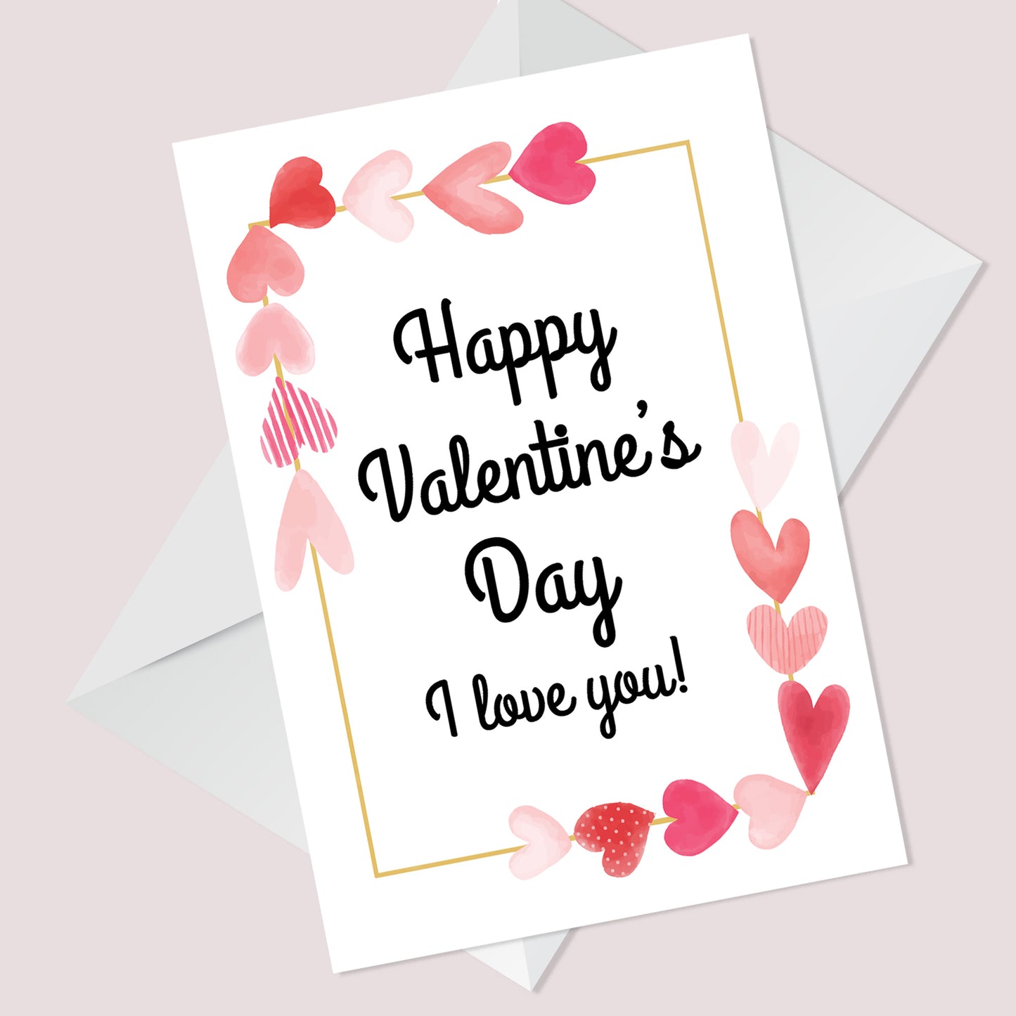 Happy Valentines Day Card For Him Her I Love You Card Boyfriend